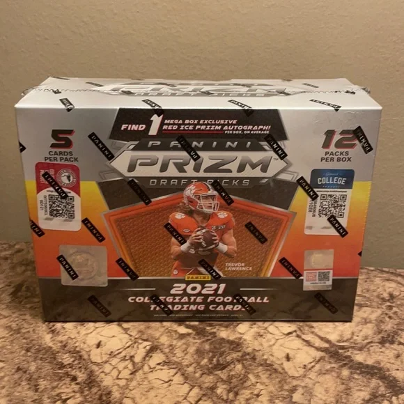 2021 Panini Prizm Collegiate Draft Picks Box Football Cards Trevor Lawrence - Picture 3 of 5